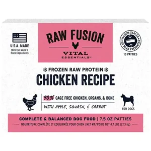 Vital Essentials RAW FUSION Chicken Recipe Patties Frozen Raw Dog Food