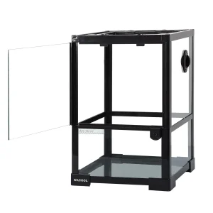 WACOOL 10 Gallon 12" x 12" x 18" Full Glass Reptile Terrarium, Top Screen Ventilation & Feeding RK0102NS