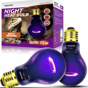 WACOOL Night Heat Lamp Bulb Moonlight Light Glass Heating Lamps Bulbs