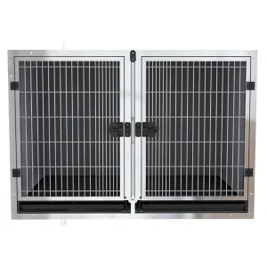 Waggz Mod-Stack Duo Pet Grooming Cage in 304 Stainless Steel