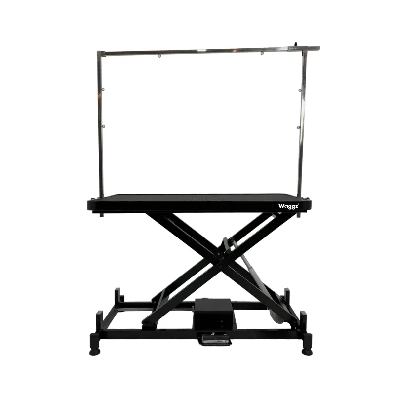 Waggz Step-Low Lite 47” Compact Electric Dog Grooming Table (Black) - Image 2