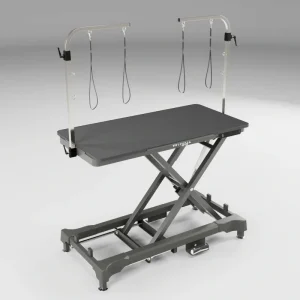Waggz Step-Range XL 52” Electric Dog Grooming Table with Removable Tabletop (Black)