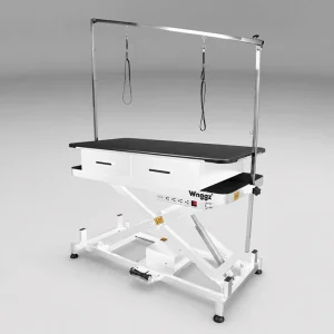 Waggz Store-Low Lite 47” Electric Dog Grooming Table with Drawers (White)