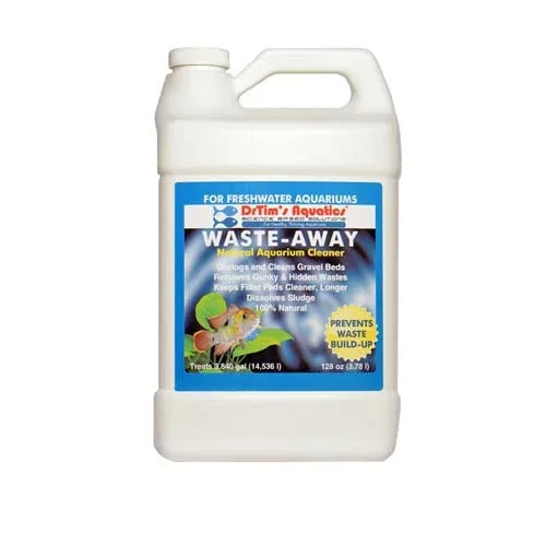 Waste-Away Natural Aquarium Cleaner for Freshwater Aquaria (128 oz) - Dr Tim's
