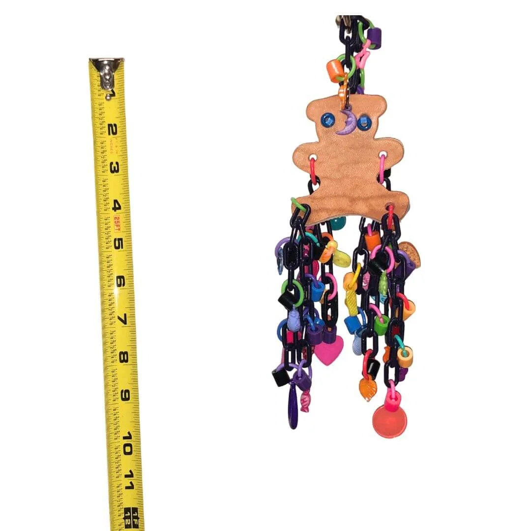 Waterfall Leather Charms Bird Toy