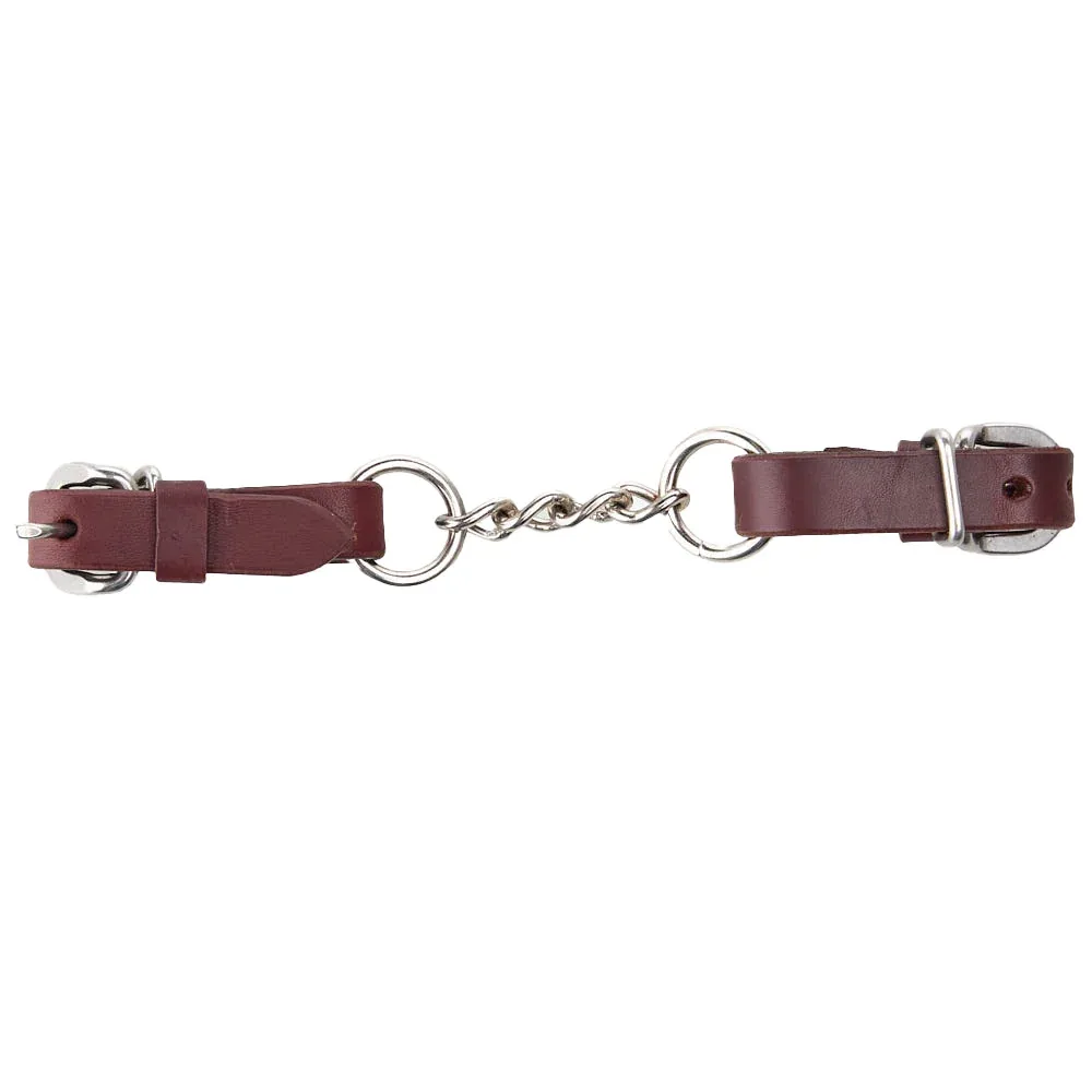 WD Tack 5/8 Inch Latigo Leather Heavy Duty Single Link Curb Chain