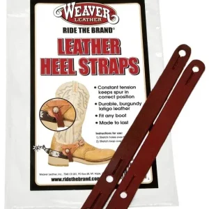 Weaver Burgundy Latigo Leather Heel Straps