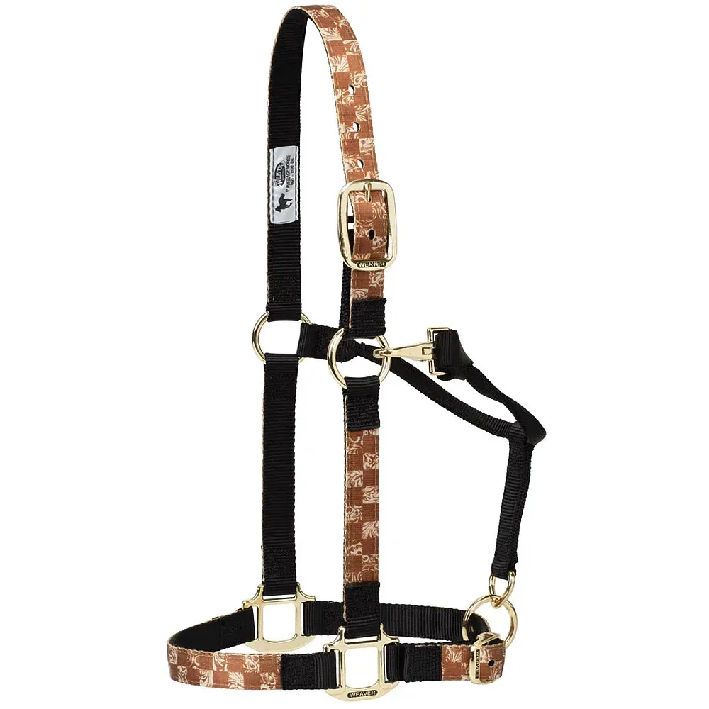 Weaver Leather Checkerboard Patterned Adjustable Nylon Halter
