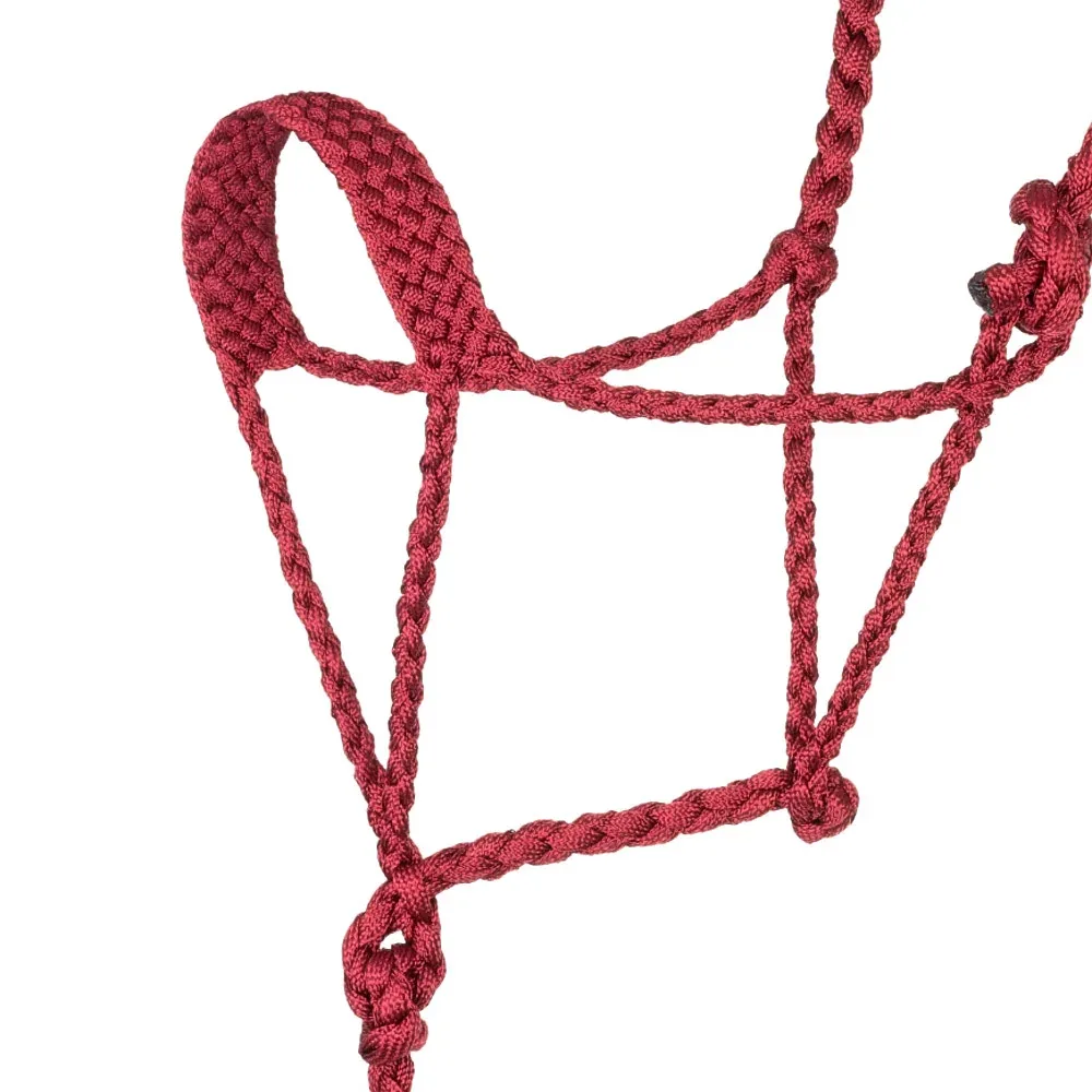 Weaver Leather Dark Red Braided Halter with Lead - Image 2