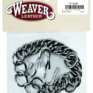 Weaver Leather English Curb Chain with Hooks 9 1/2