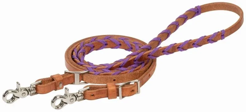 Weaver Leather Laced Barrel Rein 5/8 x 8 - Image 2