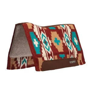 Weaver Leather Synergy Rambler Maroon and White Blanket Top Felt Saddle Pad
