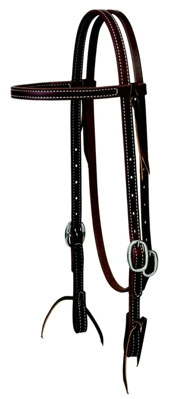 Weaver Working Cowboy Browband Headstall with Brass - Image 2