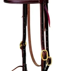 Weaver Working Cowboy Browband Headstall with Brass