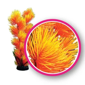 Weco Dream Series Pom Pom Aquarium Plant Orange 9 in