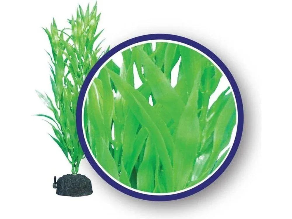 Weco Products Freshwater Series Bamboo Leaf Aquarium Plant Green, 1ea/12 in