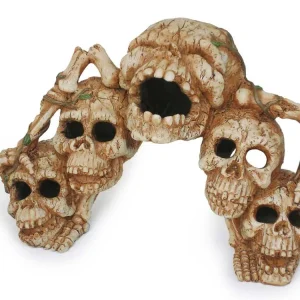 Weco Wecorama Catacombs Skull Bridge Aquarium Ornament Brown
