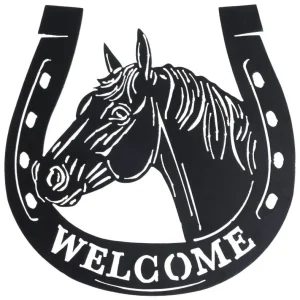 Welcome Horseshoe Sign