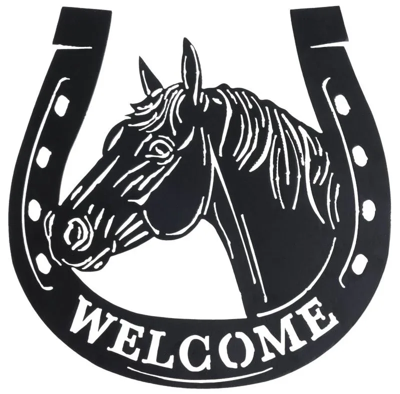 Welcome Horseshoe Sign