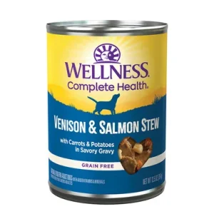 Wellness Complete Health Venison & Salmon Stew w/ Carrots & Potatoes In Savory Gravy Canned Dog Food