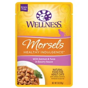 Wellness Morsels w/ Salmon & Tuna in Savory Sauce Adult Wet Cat Food