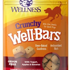 Wellness Natural Grain Free Wellbars Crunchy Yogurt, Apples and Bananas Recipe Dog Treats