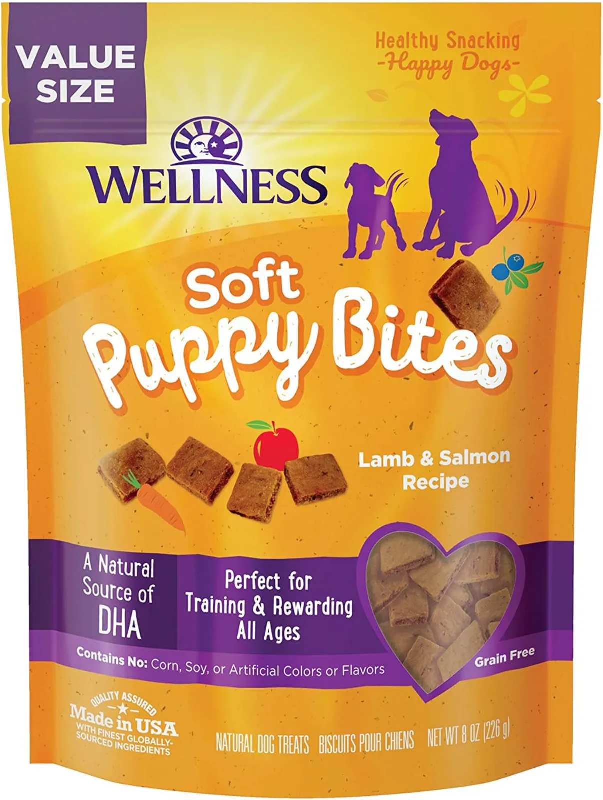 Wellness Soft Puppy Bites Value Bag Lamb Salmon, 8 oz