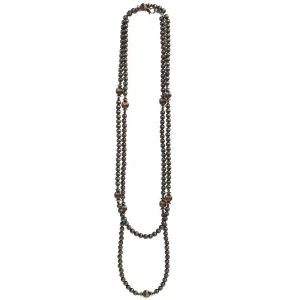 West And Company Faux Navajo Pearl with Gold Necklace