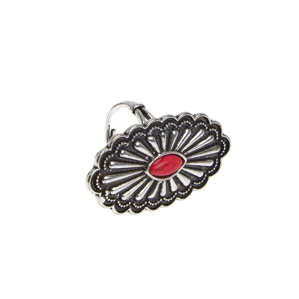 West And Company Red Accent Concho Ring - Image 2