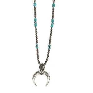 West And Company Turquoise & Navajo Pearl Naja Necklace