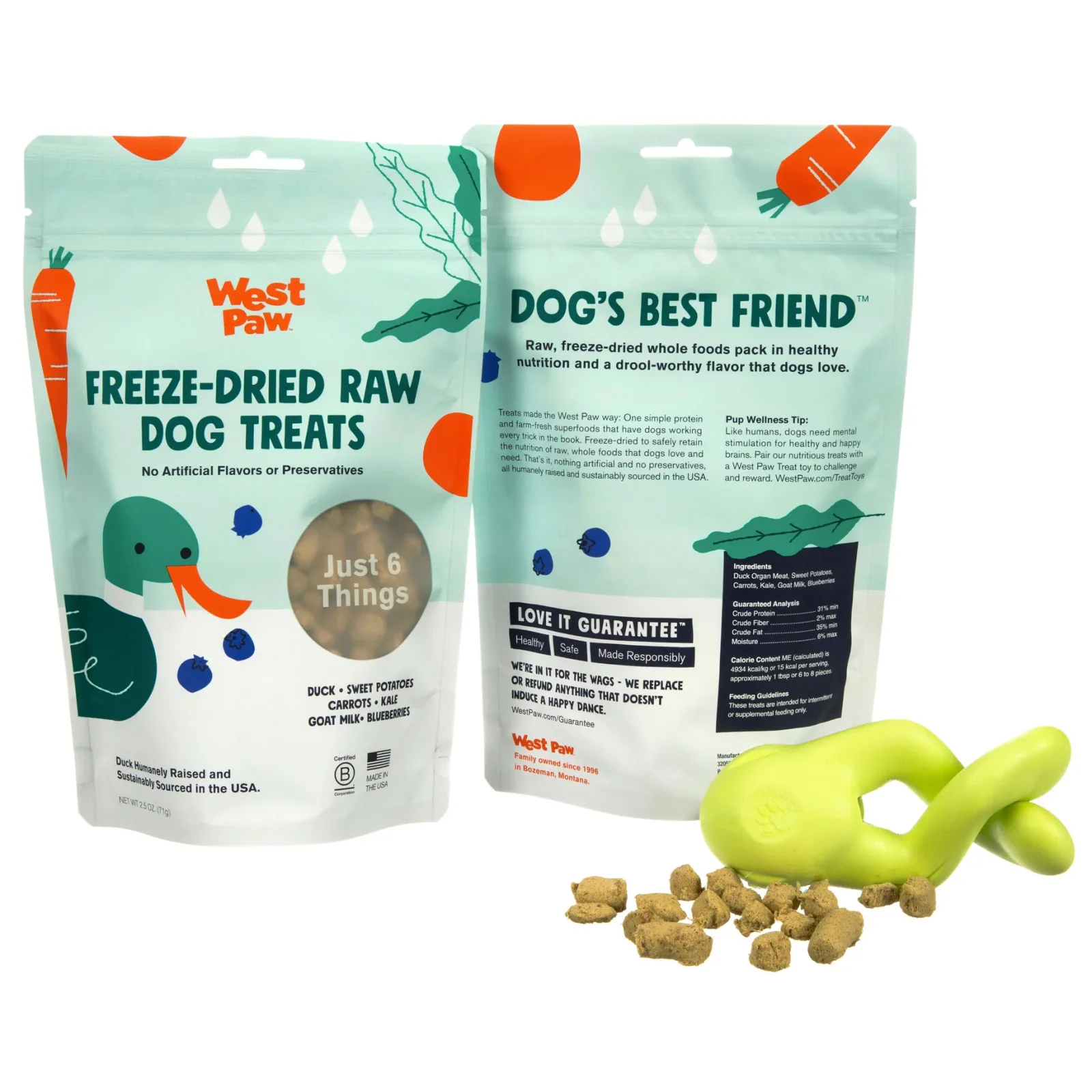 West Paw Freeze Dried Raw Duck Treats - Image 2