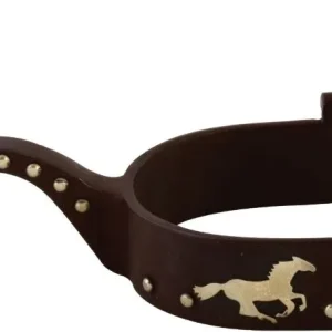 Western AT Running Horse 9pt Mens Spurs