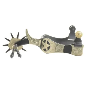 Western BS Texas Star 10pt Mens Jingle Bob Spurs