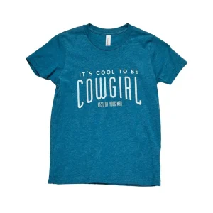 Western Horseman Girls Teal Cool To Be a Cowgirl Tee