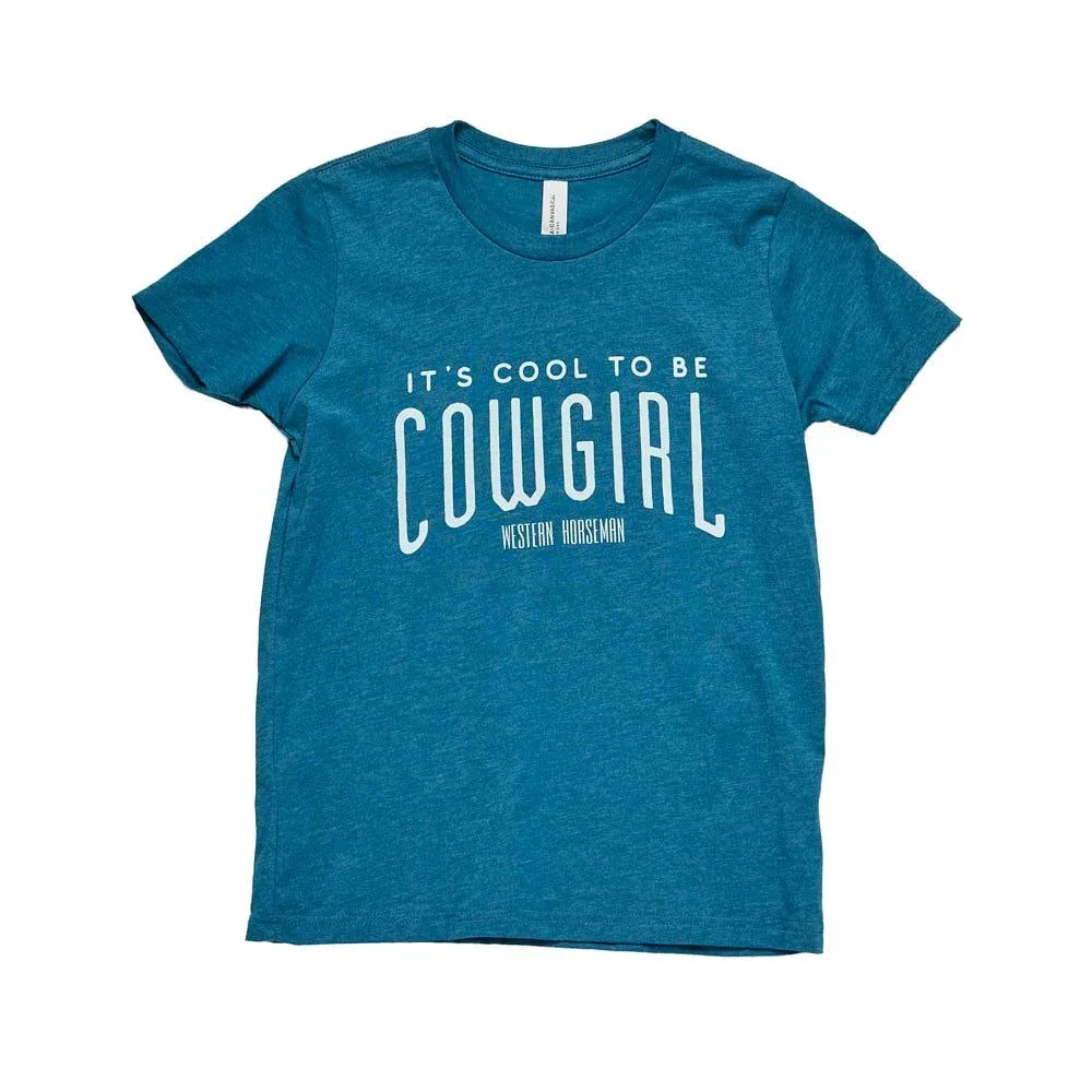 Western Horseman Girls Teal Cool To Be a Cowgirl Tee