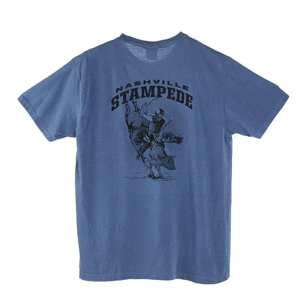 Western Horseman Nashville Stampede Heather Blue Twisted Feather Tee
