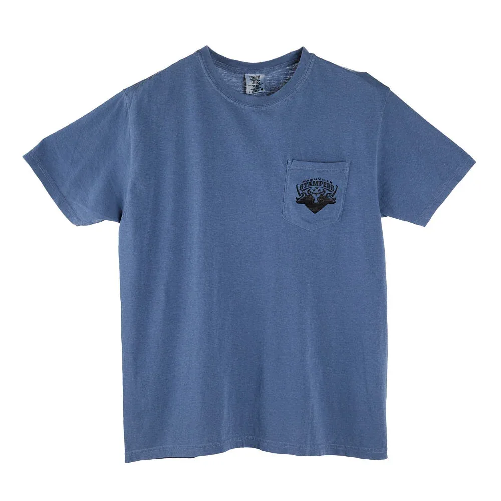 Western Horseman Nashville Stampede Heather Blue Twisted Feather Tee - Image 2