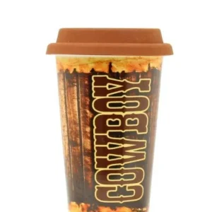 Western Moments Cowboy Ceramic Coffee Mug/LidBrn
