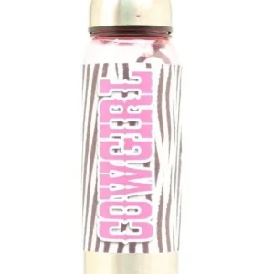 Western Moments Cowgirl Water BottleZebra Pink