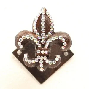 Western Moments Iron Crystal Fleur Hanger - 2 Pack