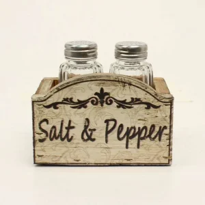 Western Moments Iv Wood Salt And Pepper Shaker Set