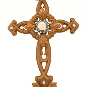 Western Moments Rustic Crystal Table Top Cross