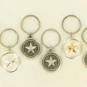 Western Moments Texas Star Key Ring