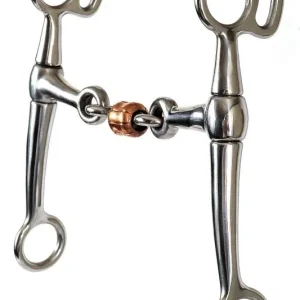 Western SS Copper Ring Dogbone Tom Thumb Bit