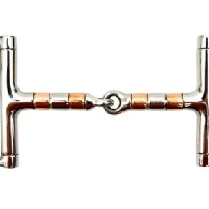 Western SS Copper Roller Snaffle D-Ring Bit