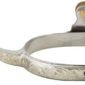 Western SS Engraved 10pt Ladies Roping Spurs