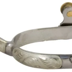 Western SS Silver 10pt Mens Roping Spurs