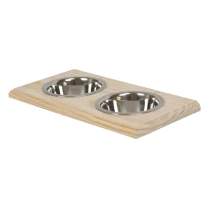 WG Wood Products Champion Bowl Wall-Mount Pet Dog Food Holder, Elevated Dog Feeder