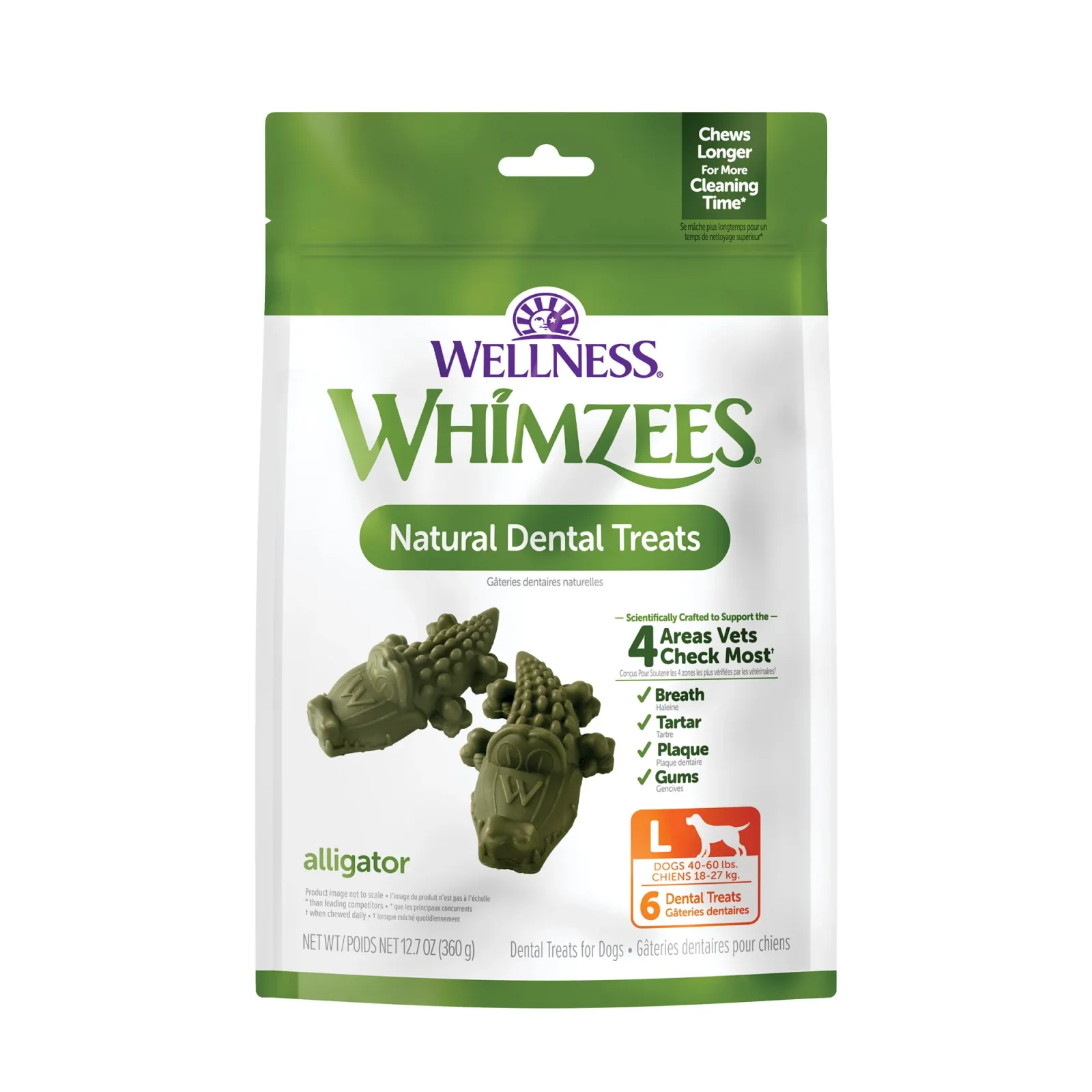 Whimzees Alligator Dental Dog Treats - Image 2