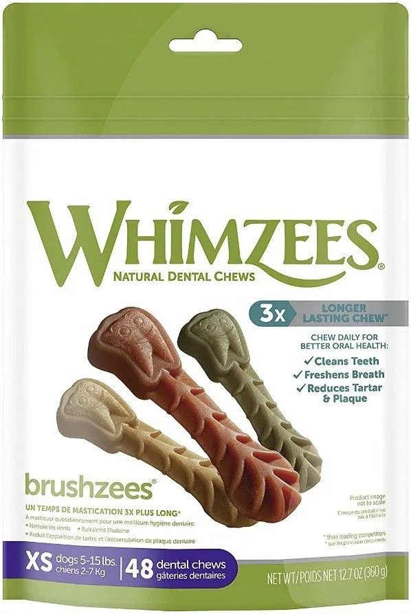 Whimzees Brushzees Dental Treats - X-Small